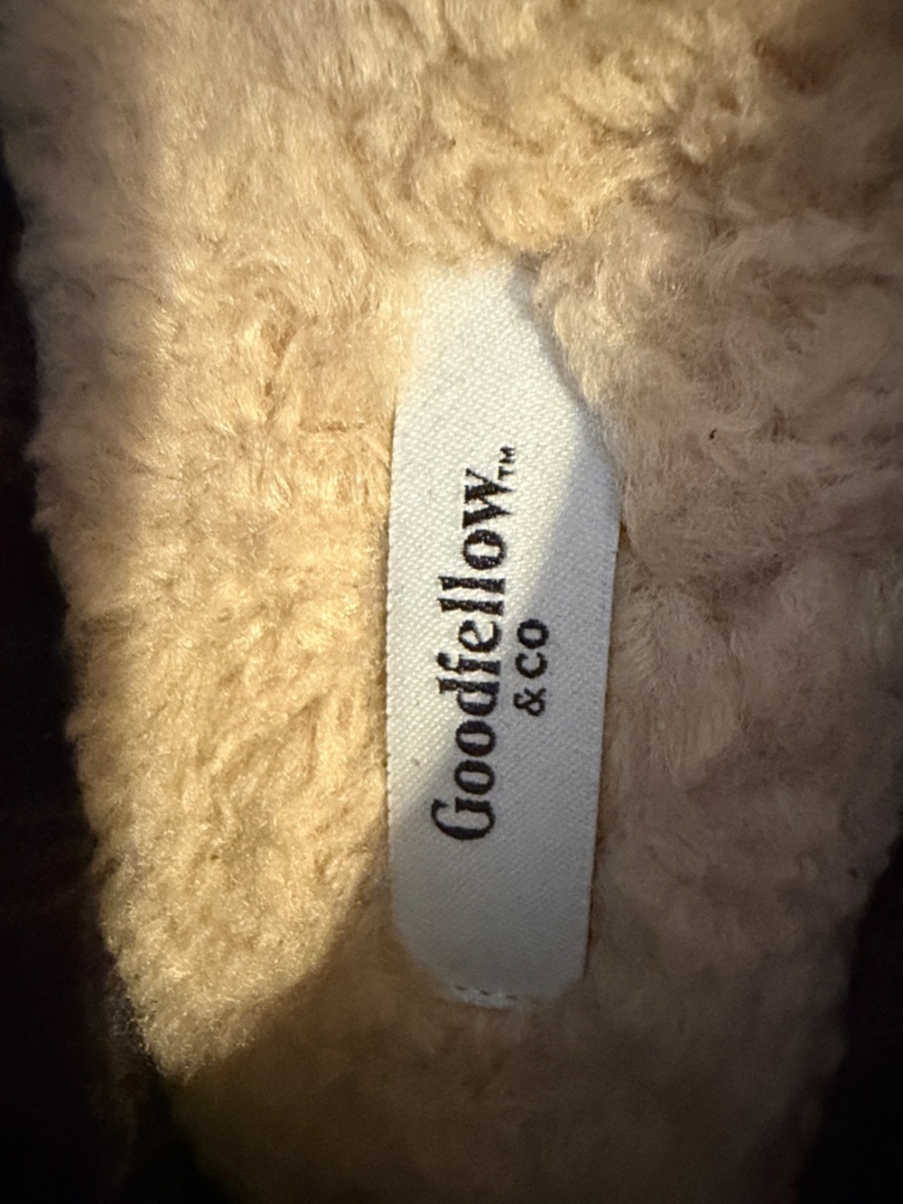 Goodfellow & Co Tan Suede Faux-Sherpa Moccasin Slippers - Picture 2 of 3